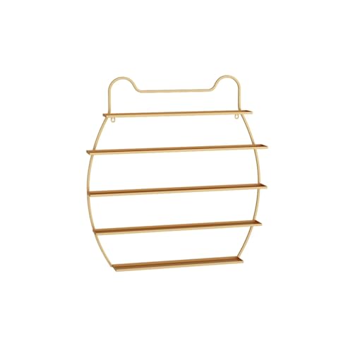 Organizador de esmalte de uñas montado en la pared, diseño de cabeza de gato de 5 niveles para maquillaje, lápiz labial, perfume, aceites esenciales, estante decorativo que ahorra espacio para el