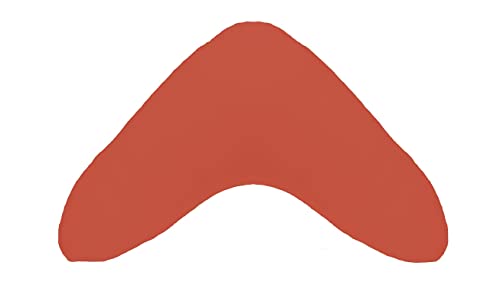 Dukal | Bumerangkissen/Lesekissen + Bezug aus hochwertigem DOPPEL-Jersey (100% Baumwolle) | Farbe: Kupfer