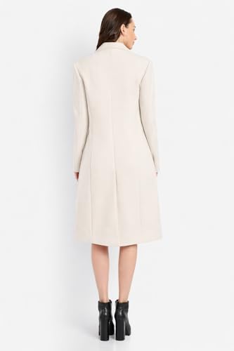 Image of HAUTEMODA Women's Winter Coat Trench Long Sleeves Over Coat With Pocket single Breasted