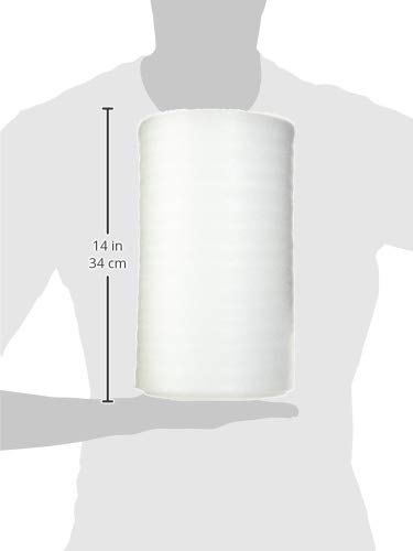 enKo Foam Wrap Roll (1-Roll) 12" Wide x 600" Length (Inch) Foam Wrap Roll Cushioning Moving Supplies Protect Glasses, China, Dishes for Shipping Storing Packing with 20 Fragile Stickers Labels