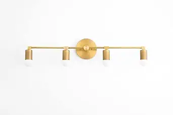ART N CRAFT Corded Electric 4 Holder Mid Century Modern Contemporary Brass Wall Lighting Sconce