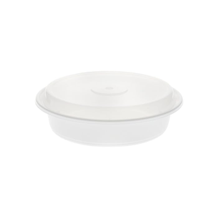 Spring Versatainer PCTNC737 35 oz Round PP Container & Lid White - 150 Count