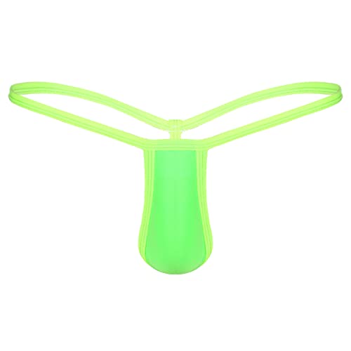 renvena Men's Micro Mini Thongs G-String Sexy Low Waist T-Back Bulge Pouch Bikini Underwear Lingerie Panties