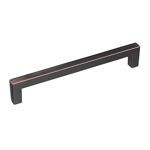 Image of Amerock | Cabinet Pull | Oil Rubbed Bronze | 6-5 /16 inch (160 mm) Center to Center | Monument | 1 Pack | Drawer Pull | Drawer Handle | Cabinet Hardware