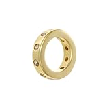 New 2026 18K Golden-Plated Inlaid Cz Stone Beads Bracelet Necklace Spacer Piece DIY Handmade Jewellery Accessories:Vz460 Jewelry Fashion Accessories Creative Gift