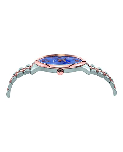 Ferragamo Ferragamo Duo Moonphase Collection Luxury Mens Watch Timepieces with a Two Tone Bracelet and Case Featuring a Blue Dial2