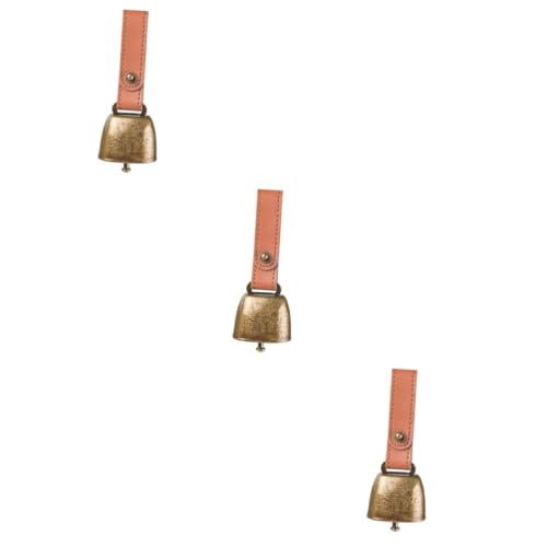 INOOMP 3pcs Pet Bell Bells Bell Bell for Pet Collars Bells Bell Cheering Bell Small Cowbell Kitten Bell Doorbell Pet Jingle Bell Pu