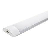 Luz Fría 6000K 2X, 4X y 6X Pack Regleta LED con Un Lado de Conexión 1200mm Color Blanco Frío (6000K) 40W 3600 Lúmenes (Clase de eficiencia energética A) Downlight Iluminación (4 Pack)
