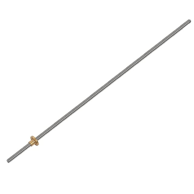 Printer Accesstories 500Mm T8 Lead Screw and Brass Nut (Acme Thread, 2Mm Pitch, 4 Starts, 8Mm Lead) for 3D Printer Z Axis| | - - (Color: Silver)