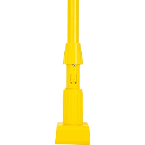 Image of SPARTA 369475EC04 Fiberglass Mop Handle, Jaw Style Mop With Swivel Hang Up Cap For Cleaning, Commercial, Residential, 60 Inches, Yellow, (Pack of 12)