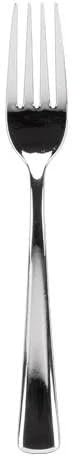 Polished Silver Plastic Fork – Elegant Disposable Forks for Appetizers Salads Desserts and Main Courses – Ideal for Weddings Parties Catering Events and Buffets (144)