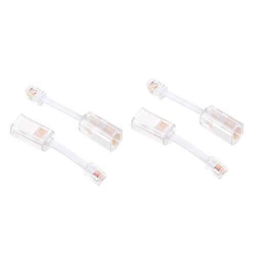 HOMSFOU 4pcs Landline Telephone Cable Detangler Swivel Cord - for Desk Phone Connection Quality and Extends Cord Life