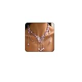 LOOKLITE Butterfly Fairy Necklace for Women,Vintage Charm Purple Butterfly Choker Necklaces Y2K Flower Tassel Chain Necklace Renaissance Fairycore Jewelry Fantasy Cosplay Costume Accessories APurple