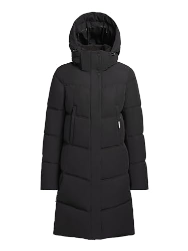 khujo Damen Winterjacke Graya Wintermantel Mantel Kurzmantel Steppmantel (DE/NL/SE/PL, Alphanumerisch, L, Regular, Regular, Black)