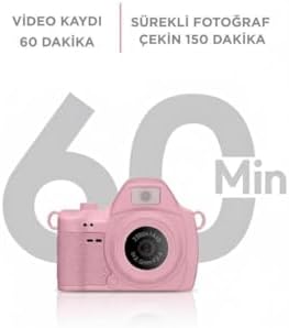 Dijital Fotoğraf Makineleri Video Mini Kamera 2K Video 128GB Destekli CMR42 Pembe - Görsel 4
