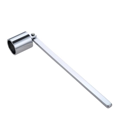 Ninoclar Éteignoir à bougie en acier inoxydable avec long manche pour la plupart des bougies - Noir (argenté)