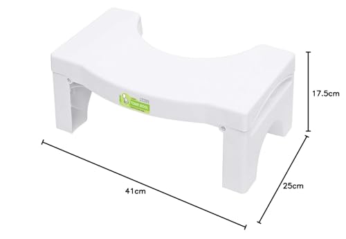 Folding Squatting Toilet Stool | 7 Inch Non-Slip Bathroom Step Stool | Anti Constipation Natural & Comfortable Squat Aid Stool