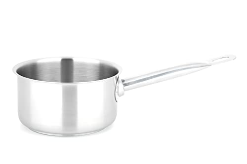 METRO Professional Casserole avec poignée, acier inoxydable, Ø 16 cm, 1.5 L, convient aux cuisinières à induction, passe au four, argent
