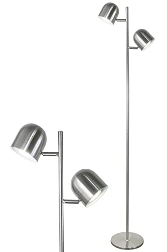 Lampara de pie - lampara de pie salon -lamparas de pie lamparas de pie - lamparas de pie para salon - lámpara de pie - lampara pie - lampara de pie led - lampara de pie led Para bombillas (Plateada) Cover