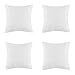 Price comparison product image Iyan Soft Furnishing 4 Pack of Size 18" x 18" Cushion Pad  Cushion Inner (45cm x 45cm) - Pure White Plump Luxury Sham Inserts with Bounce Back Hollow Fibre, Standard Square  MADE IN UK