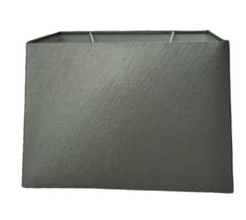 Generic GREY RECTANGULAR TABLE LAMP SHADE 13 INCH