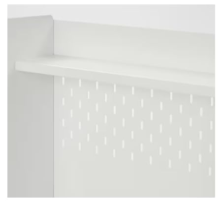 Close-up of METOD Berglarka shelf and perforated back panel