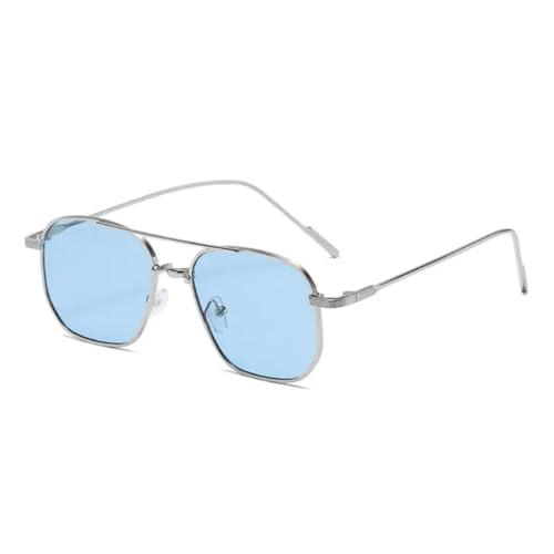 Lunettes de soleil tendance vintage homme femme en métal