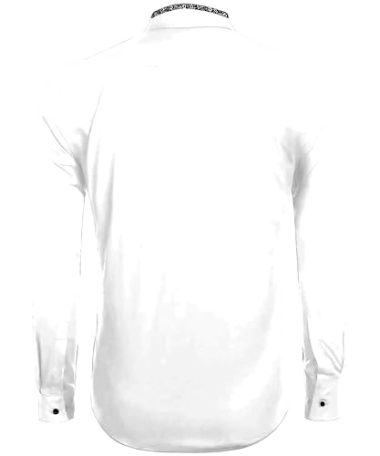 Image of Mens Shirt | Black Cotton Blend Casual | Regular Fit | Full Sleeve | Printed Spread Collar | Solid Plain Style | Summer Office Wear | Stylish Shirt for Men