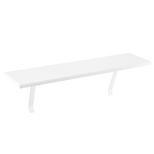 YORKING White Radiator Shelf 60CM 24x6 inch Floating Radiator Shelf Shelf over Radiator No Wall Drilling Needed