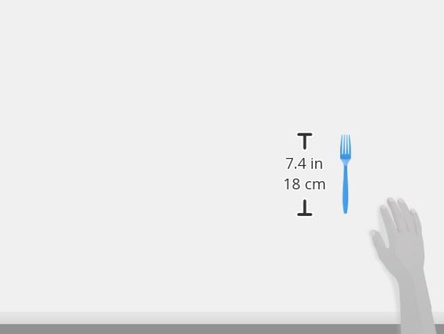 Touch of Color Premium Plastic Cutlery Assortment (Forks, Spoons, Knives), Turquoise, 24-Count