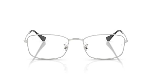 Ray-Ban RX6647 Prescription Eyewear Frames, Silver/Demo Lens, 55 mm
