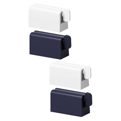 SEWOART 4 Pcs Toothpaste Squeezer Toothpaste Clip Splat Toothpaste Paint Squeezer Cream Tube Squeezer Toothpaste Tube Squeezer Tube Wringer Toothpaste Clamp Hair Dye Tube Silicone Pad