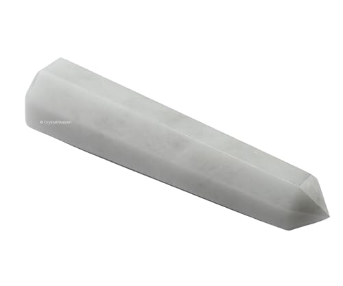 Image of Crystal Heaven Snow Quartz Crystal Tower Obelisk Point For Chakra, Healing And Balancing - Aaa Grade Original Certified Gemstone Agate For Reiki Meditation Yoga Spiritual (3-4 Inches)