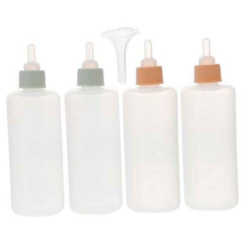 Hemoton 4pcs Pet Bottle Set for Puppies Silicone Nursing Bottles Dog Cat Feeding Supplies