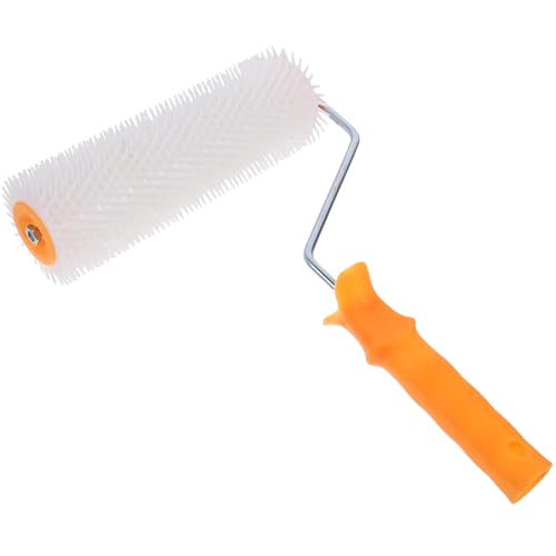 GLEAVI Rodillo de Púas para Ventilación 23 CM X 9 Pulgadas Autonivelante para Pintura Epoxi de Suelos Dientes de 14 MM Herramienta Profesional para Alisado y Color Color Aleatorio