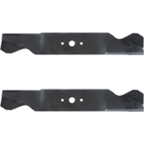 (2 Pack) Premium Medium Lift - Notched Replacement XHT Lawn Mower Blade Fits MtdCub CadetWhite 9420504 19.375" x 3" 0.75" Hole