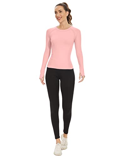 Image of MathCat Workout Shirts for Women Long Sleeve, Workout Tops for Women, Quick Dry Gym Athletic Tops，Seamless Yoga Shirts XS-XL