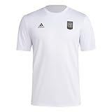 adidas Men's Los Angeles Football Club MLS Short Sleeve T-Shirt, White LAFC Small Logo, Medium
