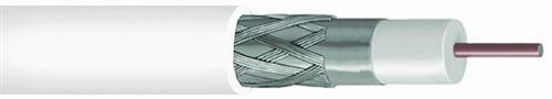 CommScope RG-6 Shielded Coaxial Cable, 60% Plenum, White, 2275V-WHT
