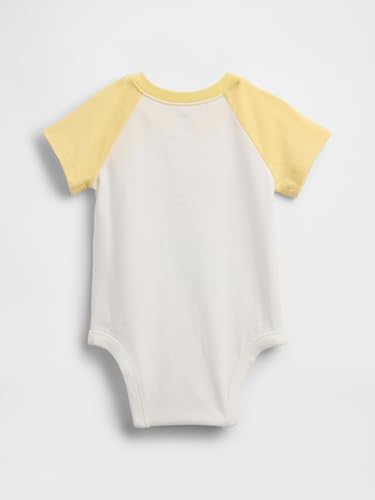 Image of GAP Baby Short Sleeve Raglan Logo Bodysuit