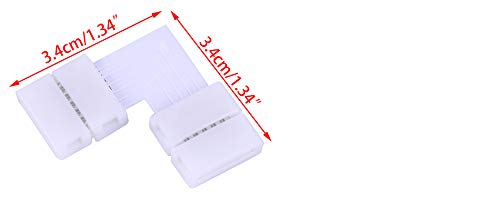 LETAOSK 5 pezzi 12mm Connettore a forma di L a 6