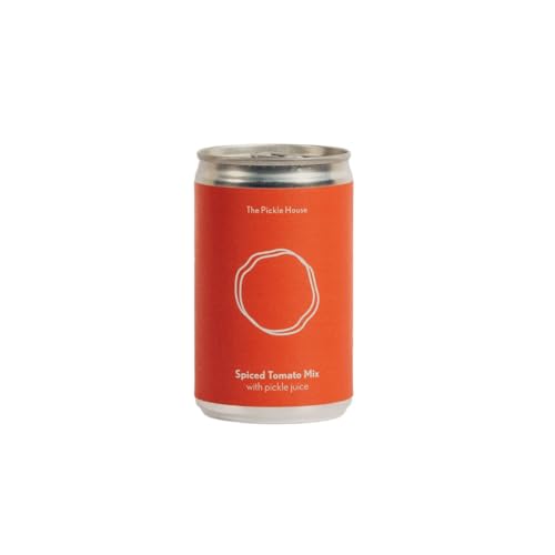 The Pickle House Spiced Tomato Juice - Umami Rich Blend of Tomatoes Pickle Juice & Celery Salt Ready-to-Serve over Ice or as a Bloody Mary Mix Vegan & Gluten Free Cocktail Base x12 150ml Cans