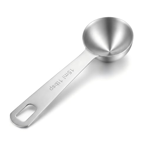 Measuring Spoon Coffee Stainless Steel 15 ml Dosing Measuring Spoon Messlöffel Kaffee Edelstahl Gramm kaffeelöffel Portionierer Dosierlöffel for Kaffeelot Ground Coffee Loose Tea Milk Tea Spice