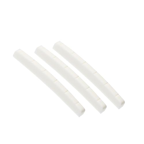 Gazechimp 3 個 6 弦エレキギターナット、ギター弦ナット、43 mm ギターパーツ、ポータブル、6 弦ギター用スロットベースナット