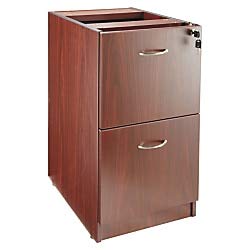 Lorell LLR69605 69000 Series Free Standing Fixed Pedestals, Mahogany