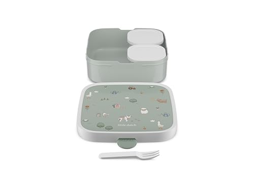 Mepal Lunch Box Large Campus, Lunch Box for Children Includes 2 Removable Leakproof Boxes and Fork, Boxes are Microwave Safe - Image 2