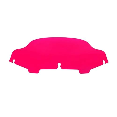 Pare-brise ondulé de finition premium rouge 6 pouces pour carénage moto FLHT FLHX