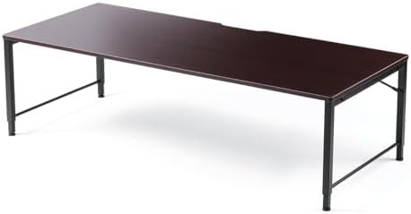 （09:00時点） サンワダイレクト ローデスク 幅140×奥行60×高さ40/43/46/49/52cm 高さ調整可能 モニターアーム対応 タップ受け付き パソコンデスク ブラウン 100-DESKL023M