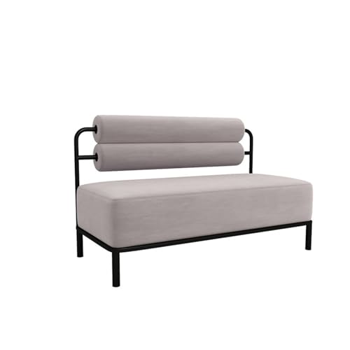 MPLFHSYOS Cómodo Sofá De Dos Plazas con Espuma De Alta Densidad Y Respaldo De Acero Al Carbono, Ideal For Tiendas De Té De Burbujas,Bistrós Y Salas De Estar.(Gray,120 * 80 * 60cm)