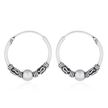 Aros OPIO Mini (12MM) | Aritos estilo bali pequeños en plata - moon